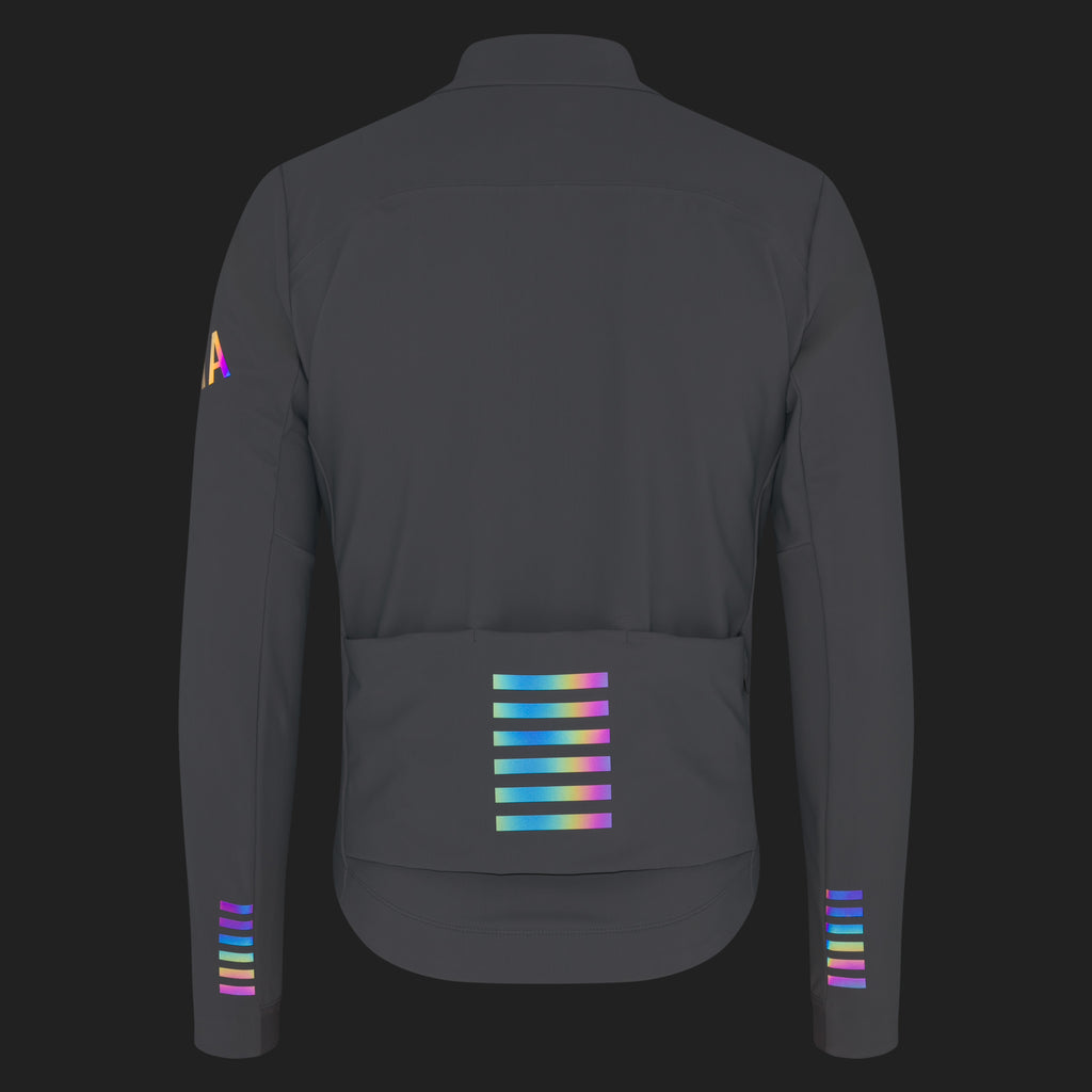 Men's Pro Team Shadow Winter Jacket - Smoky Silver/Rainbow Reflective