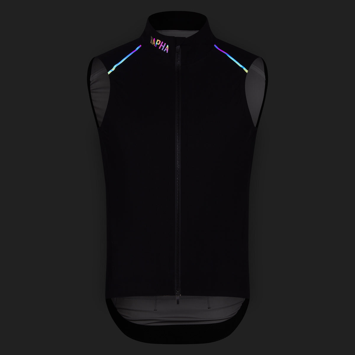 Men's Pro Team Shadow Gilet - Black/Rainbow Reflective