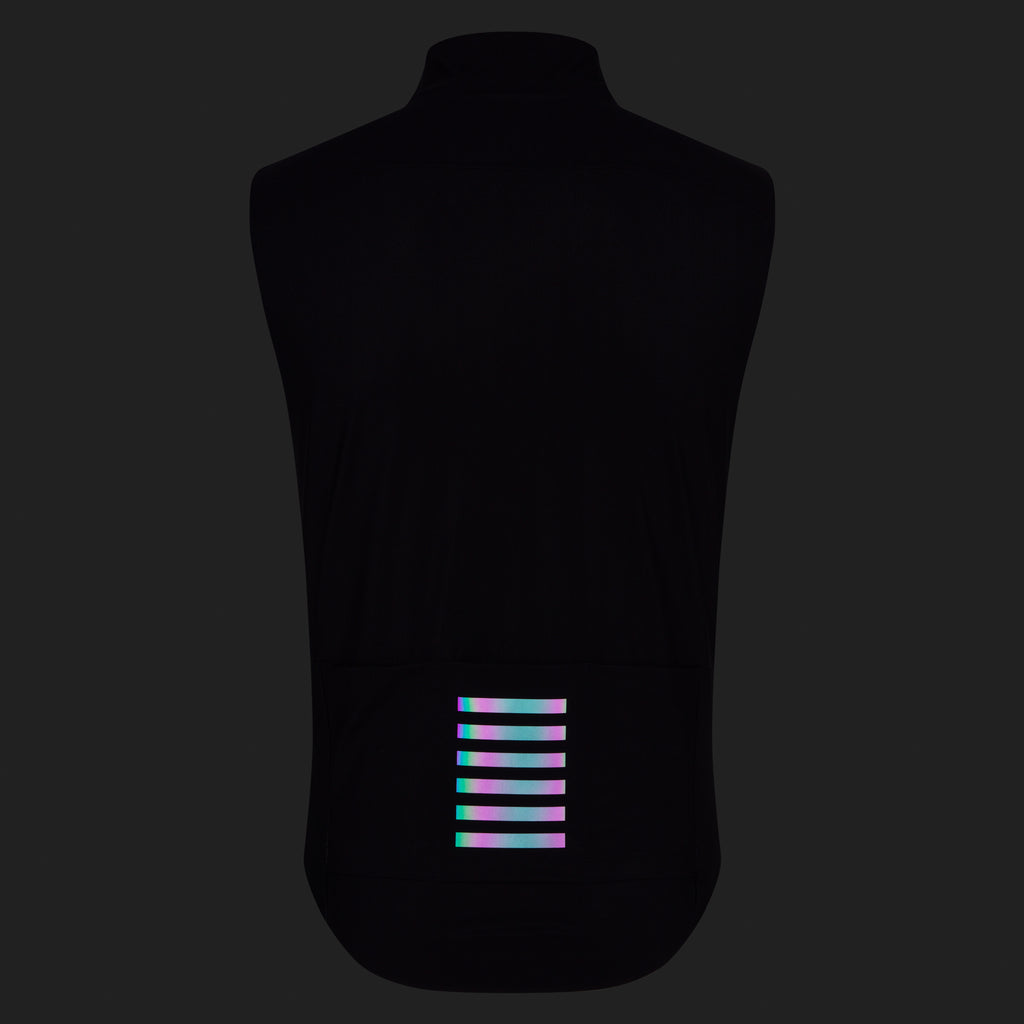 Men's Pro Team Shadow Gilet - Black/Rainbow Reflective