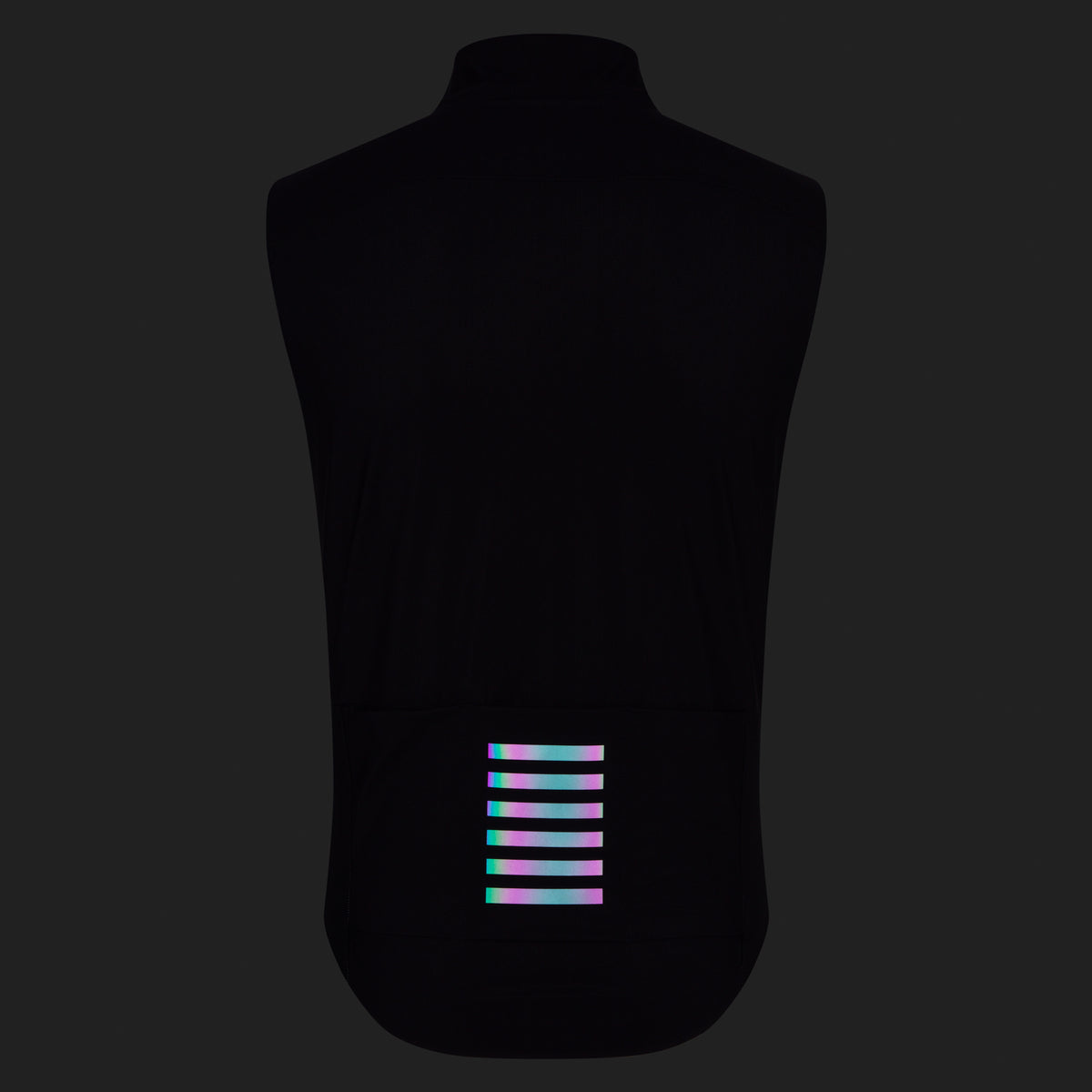 Men's Pro Team Shadow Gilet - Black/Rainbow Reflective