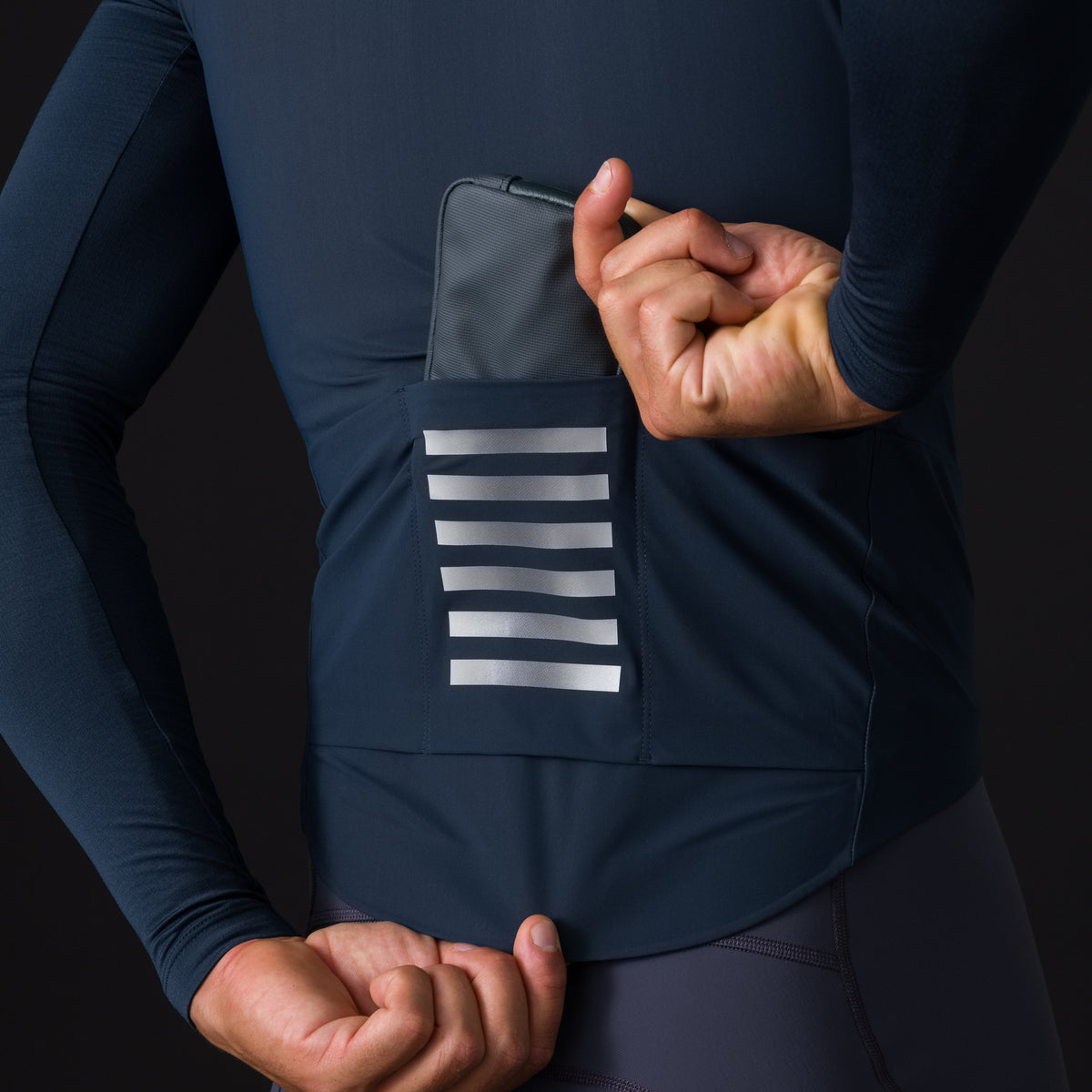 Men's Pro Team Shadow Gilet - Carbon/Silver Reflective
