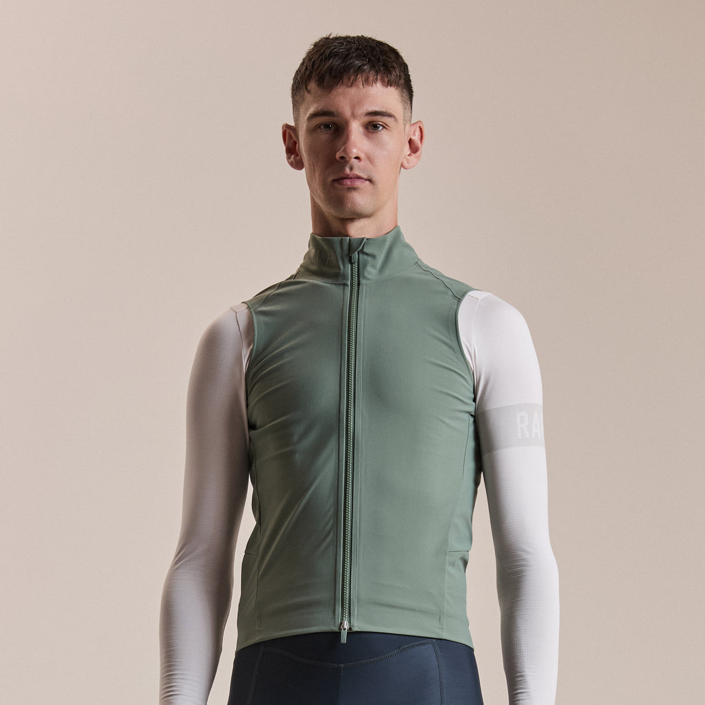 Men's Pro Team Shadow Gilet - Laurel/Rainbow Reflective