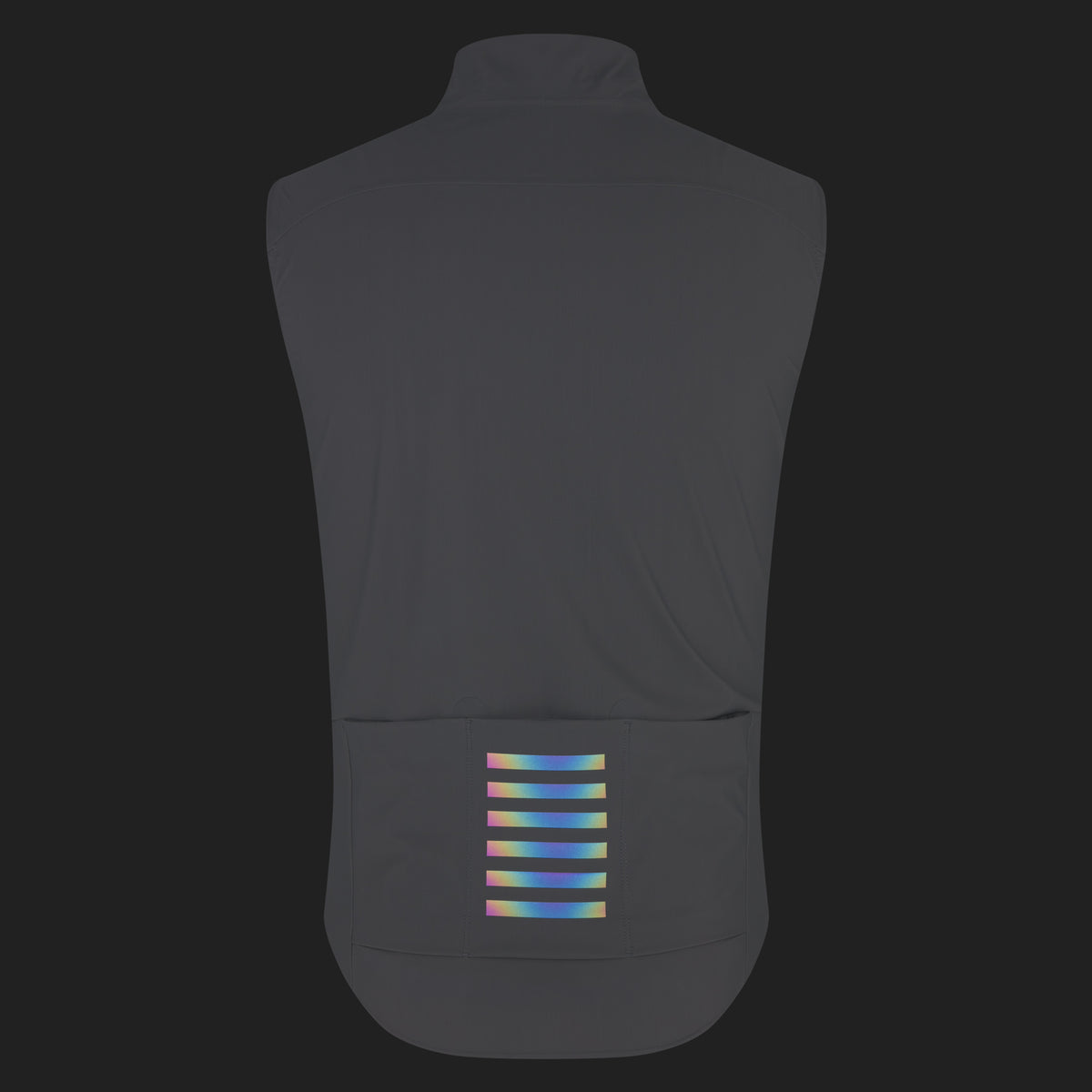 Men's Pro Team Shadow Gilet - Smoky Silver/Rainbow Reflective