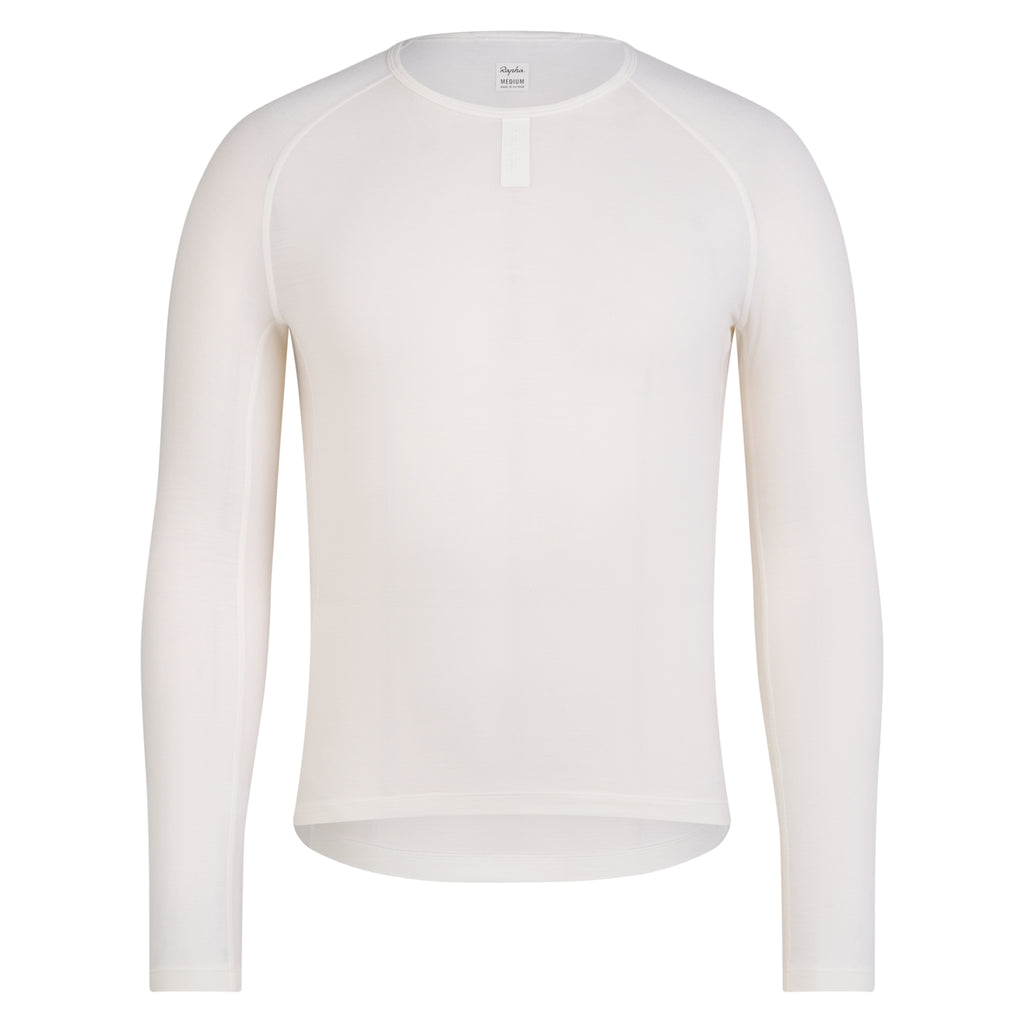 Men's Merino Base Layer - Long Sleeve - Cream/White
