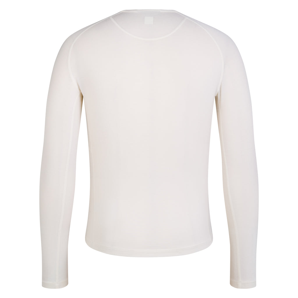 Men's Merino Base Layer - Long Sleeve - Cream/White