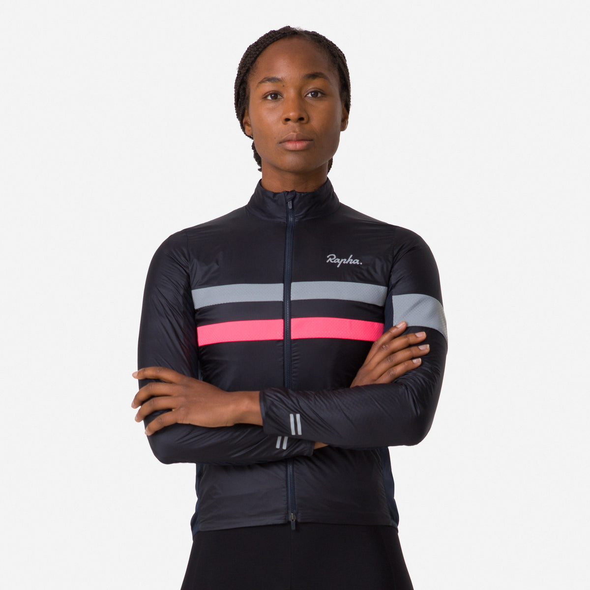 Women's Brevet Insulated Jacket - Dark Navy/High-Vis Pink