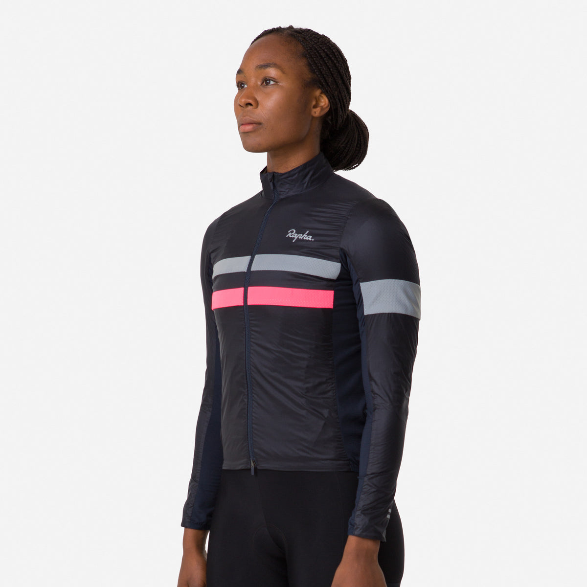Women's Brevet Insulated Jacket - Dark Navy/High-Vis Pink