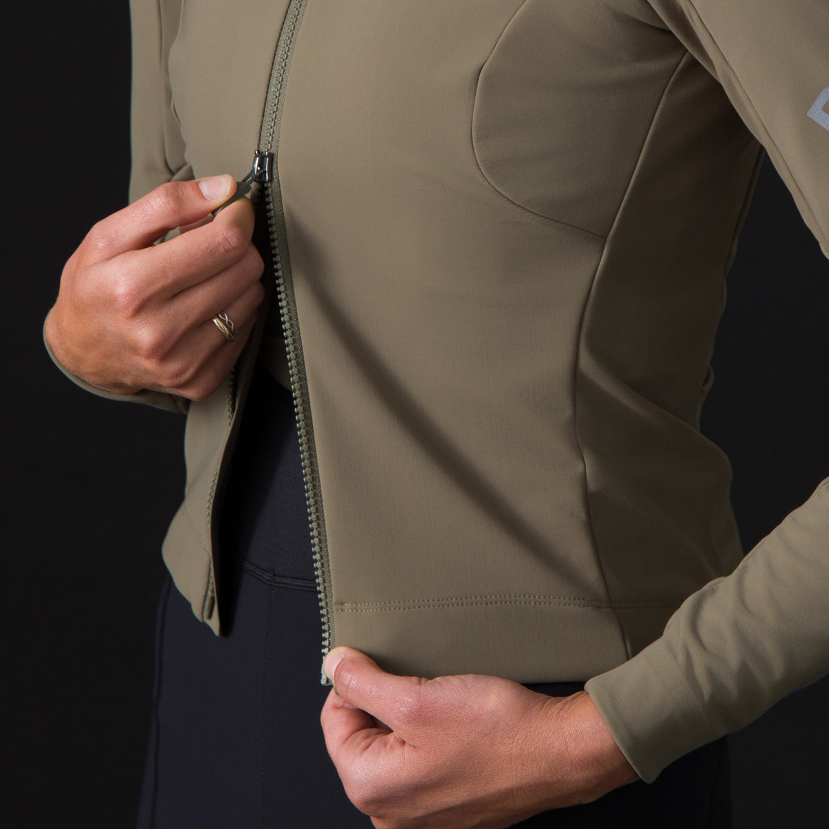 Women's Pro Team Shadow Winter Jacket - Moss Green/Silver Reflective