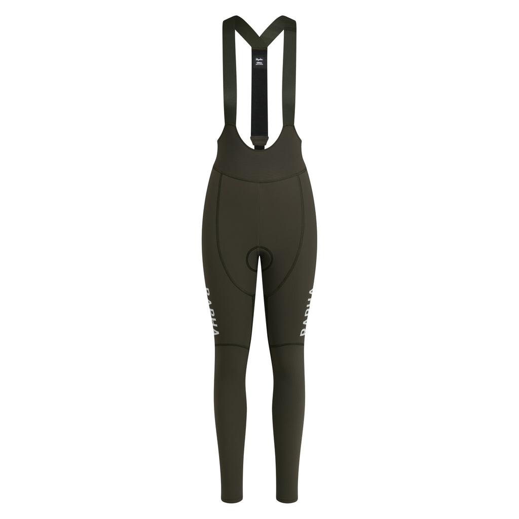 Women's Pro Team Winter Tights III - Dark Green/White
