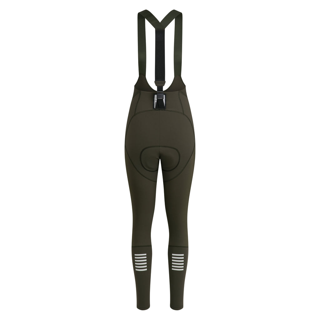 Women's Pro Team Winter Tights III - Dark Green/White