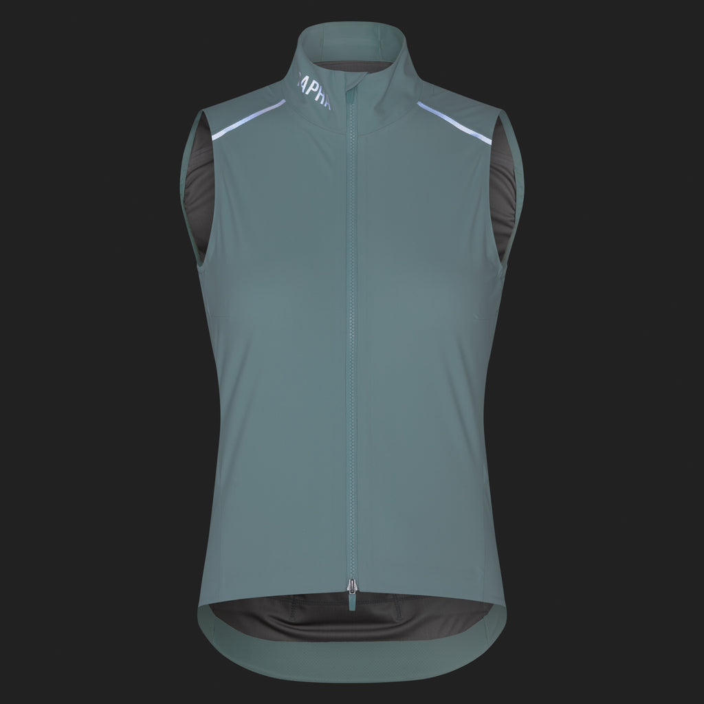 Women's Pro Team Shadow Gilet - Aqua/Silver Reflective