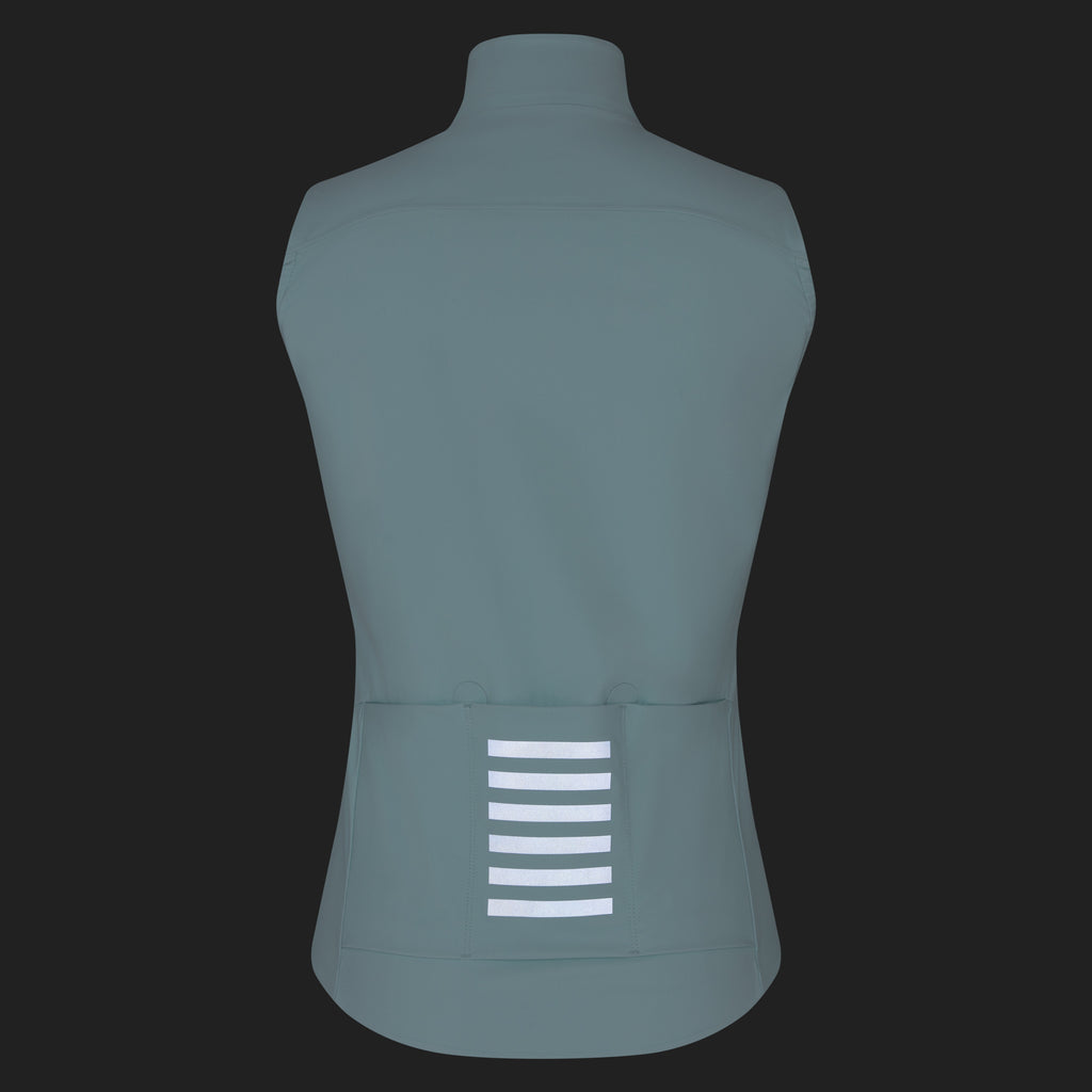 Women's Pro Team Shadow Gilet - Aqua/Silver Reflective