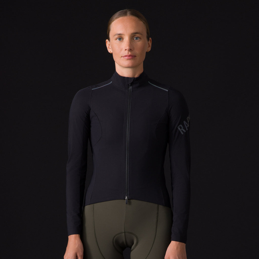 Women's Pro Team Long Sleeve Shadow Jersey - Black/Rainbow Reflective