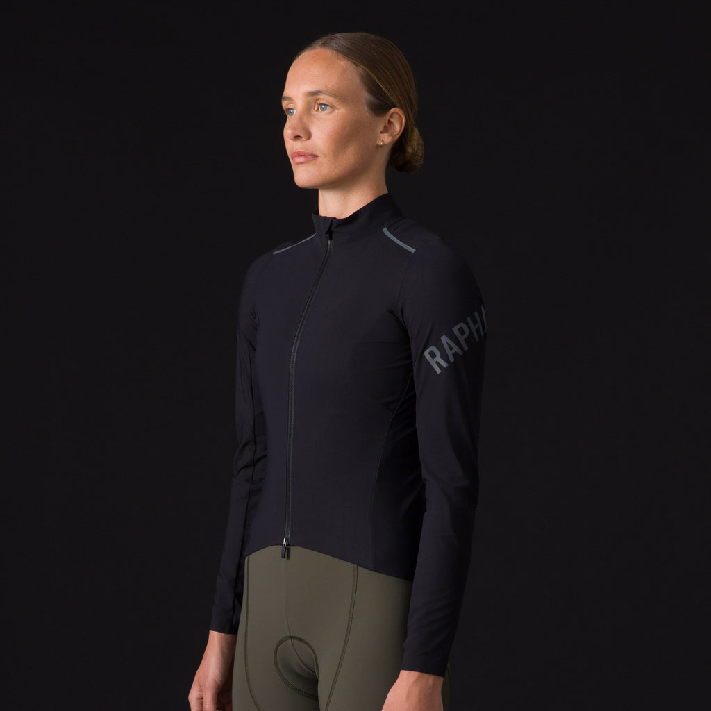 Women's Pro Team Long Sleeve Shadow Jersey - Black/Rainbow Reflective