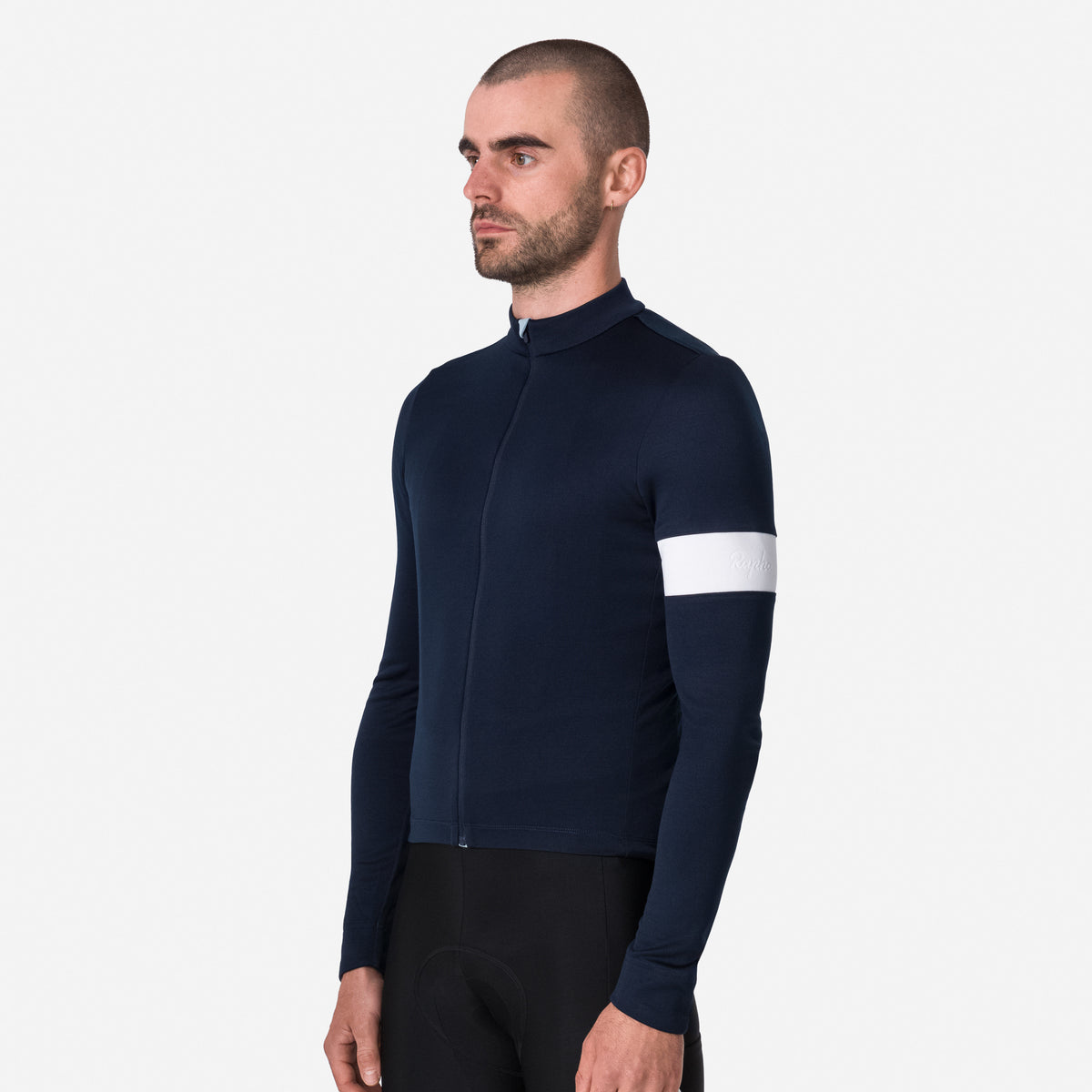 Men's Classic Long Sleeve Jersey - Dark Navy/White/Light Blue