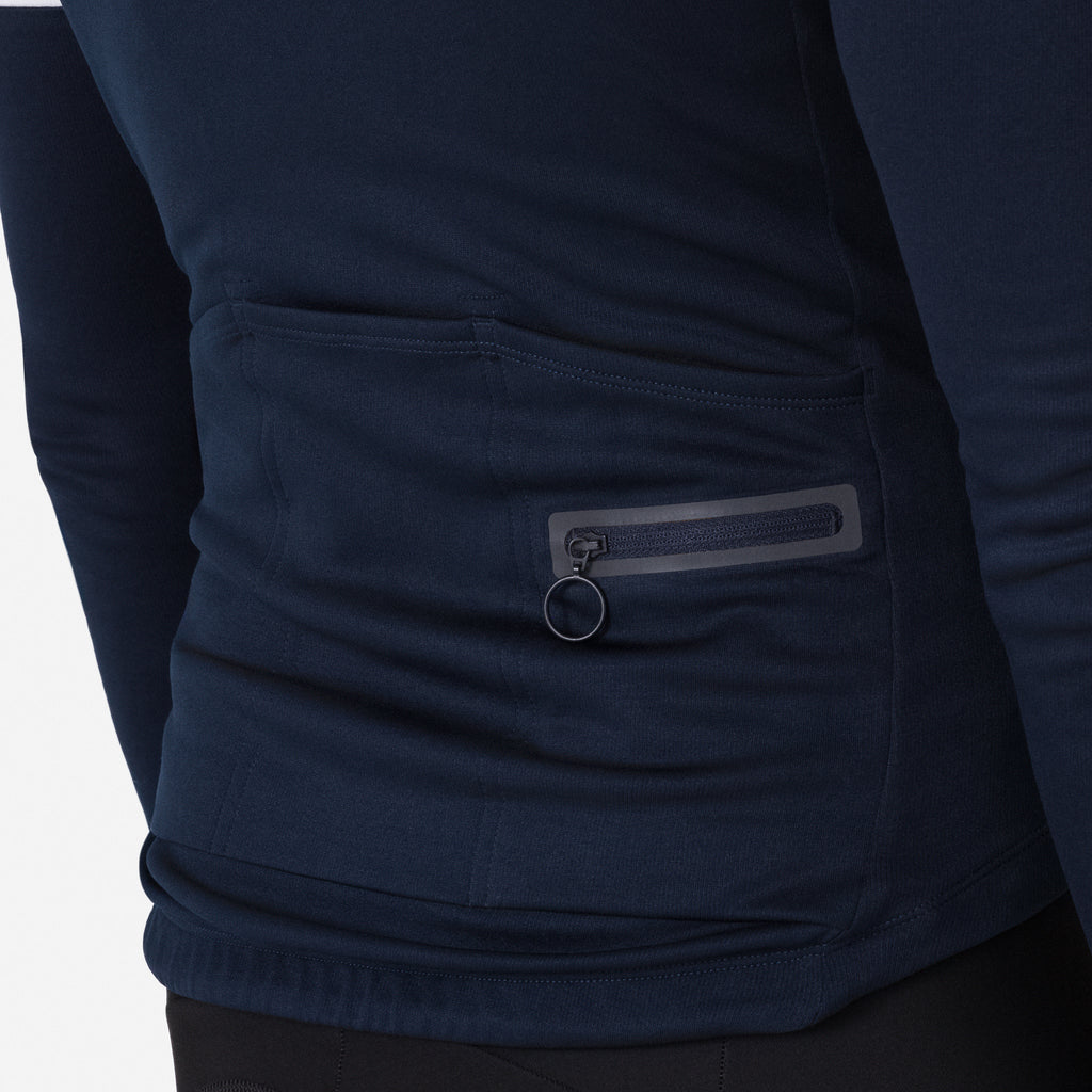 Men's Classic Long Sleeve Jersey - Dark Navy/White/Light Blue