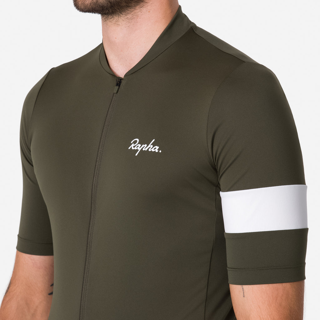 Men's Core Jersey - Dark Green/White