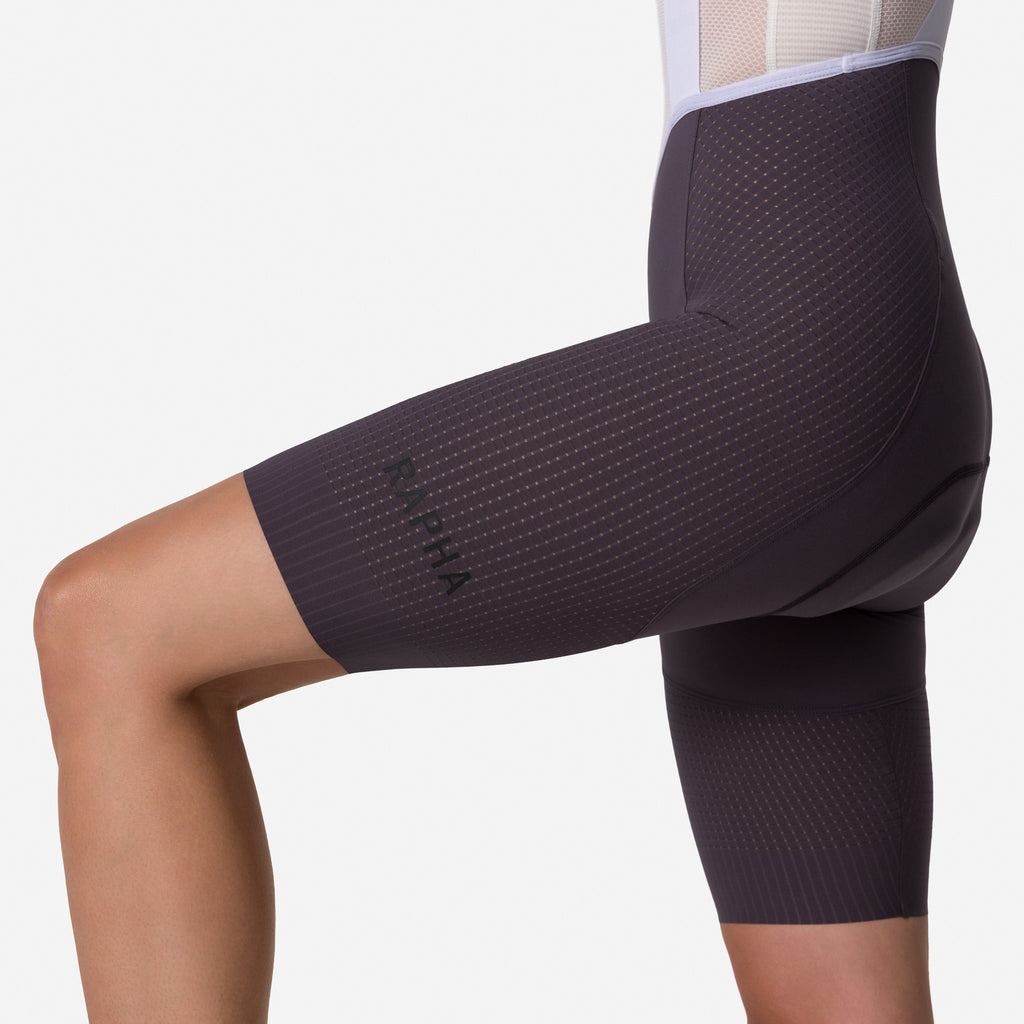 Women's Pro Team Ghost Bib Shorts - Long - Iron Grey/White
