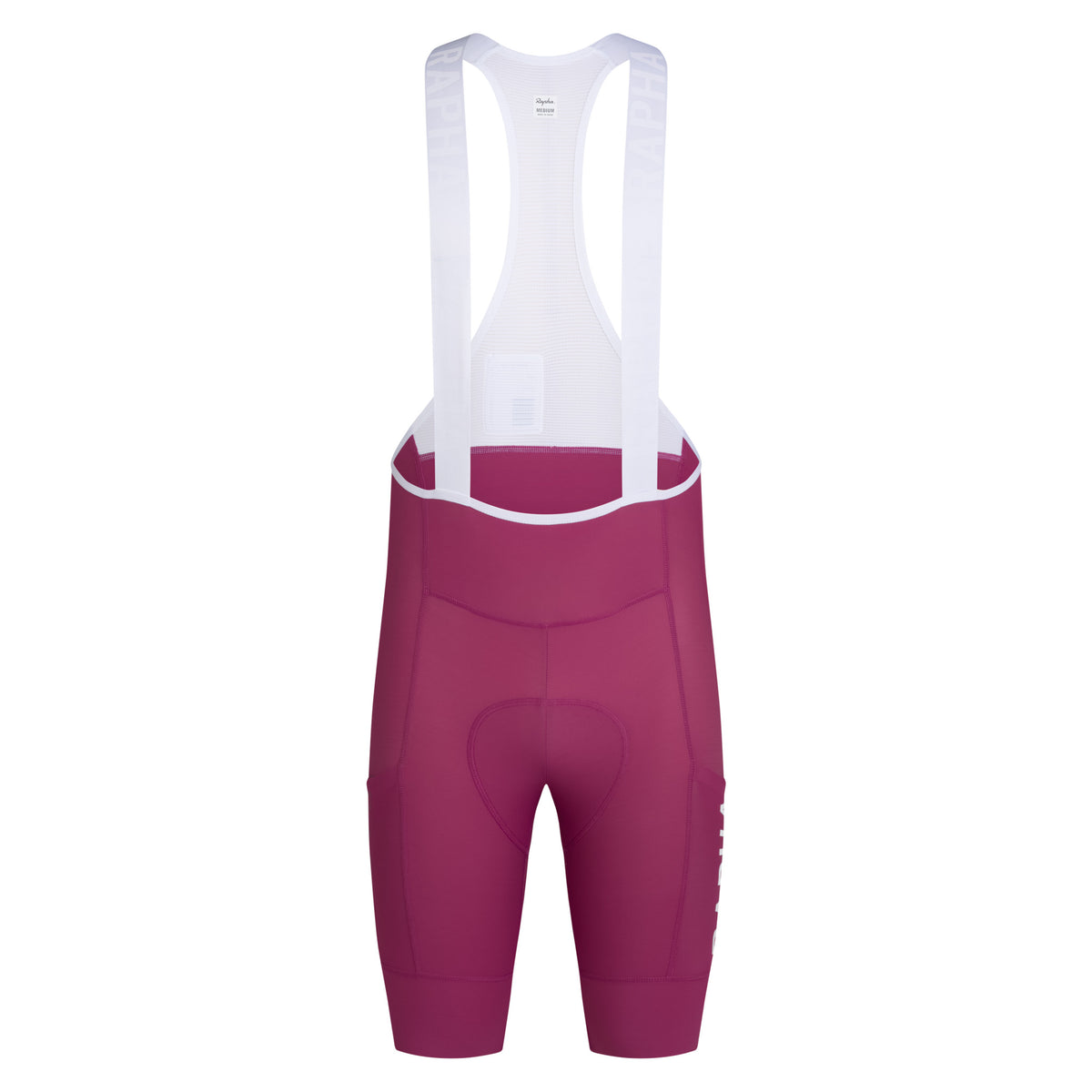 Men's Pro Team Cargo Bib Shorts - Regular - Raspberry/White