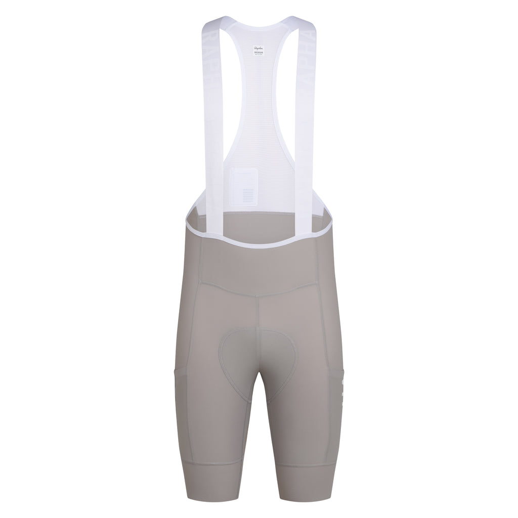 Men's Pro Team Cargo Bib Shorts - Regular - Smoky Silver/White
