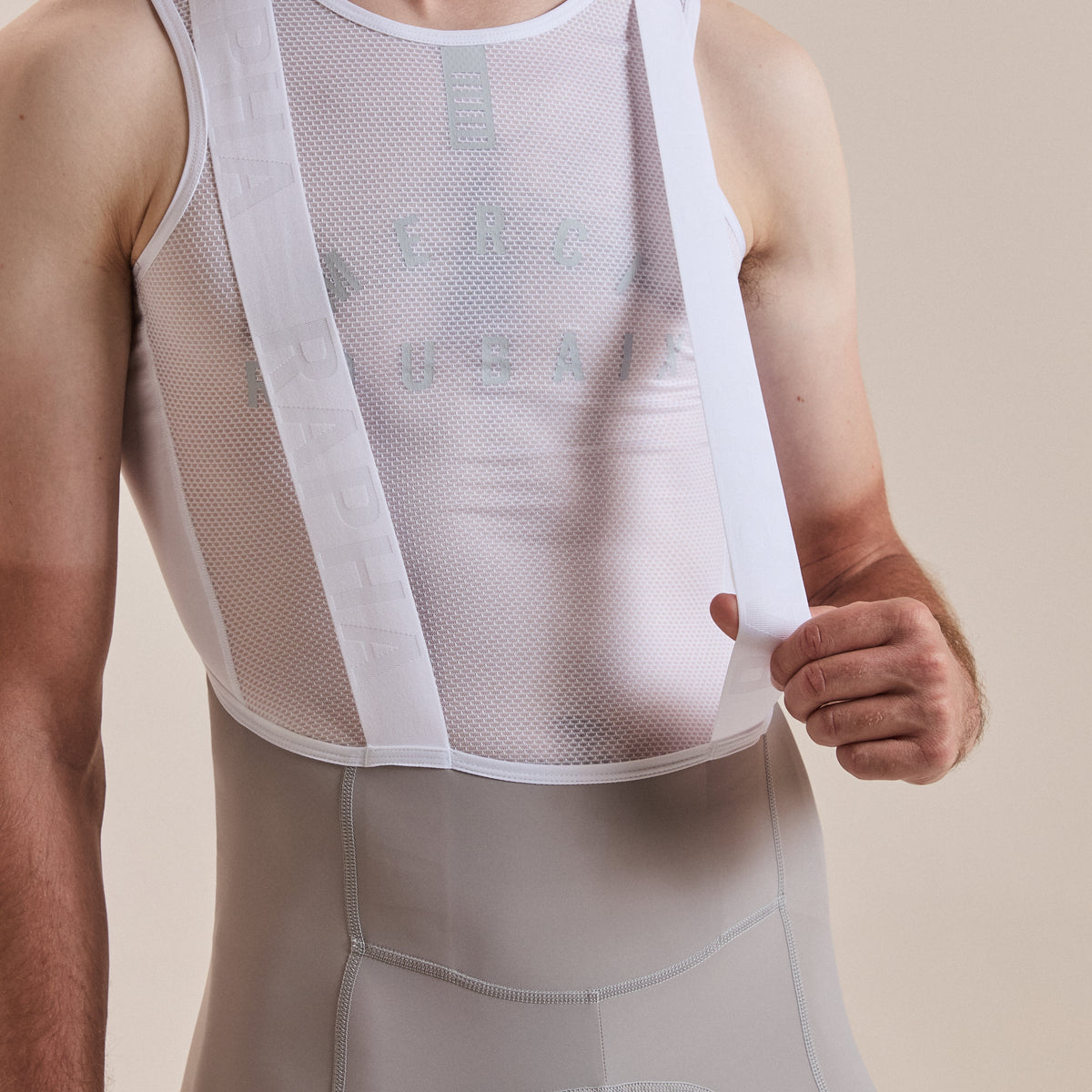 Men's Pro Team Cargo Bib Shorts - Regular - Smoky Silver/White