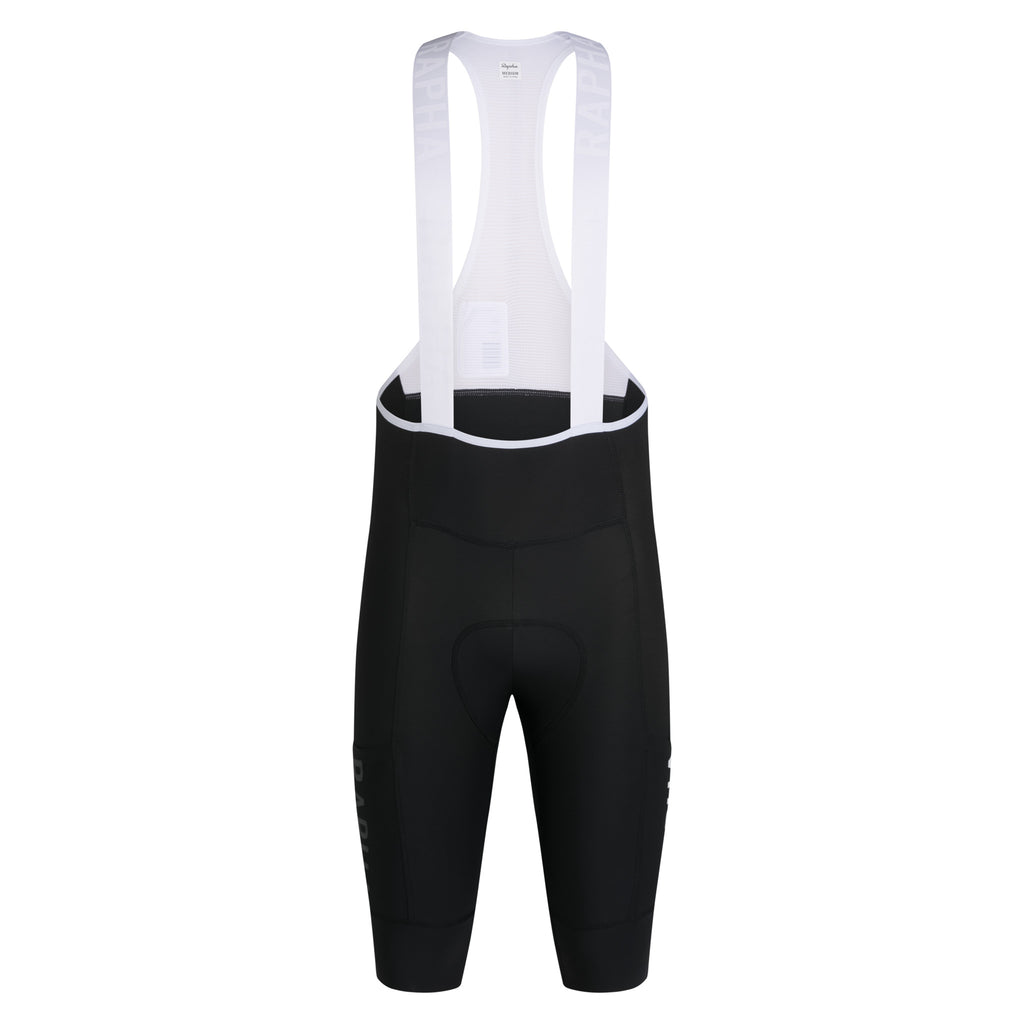 Men's Pro Team Cargo Bib Shorts - Long - Black/White