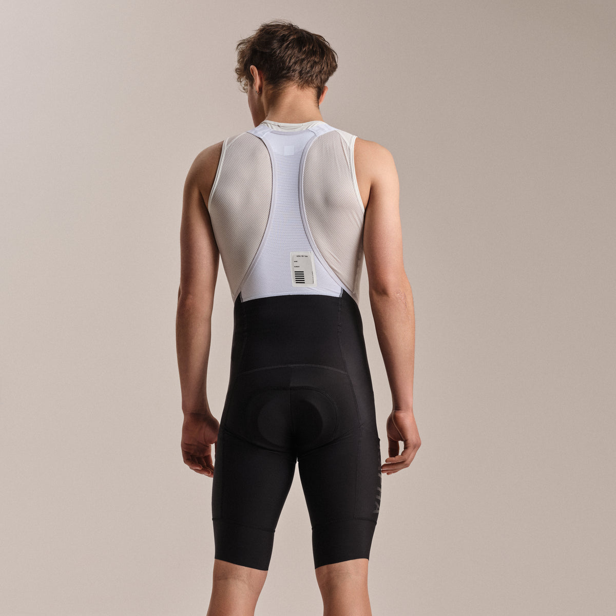 Men's Pro Team Cargo Bib Shorts - Long - Black/White