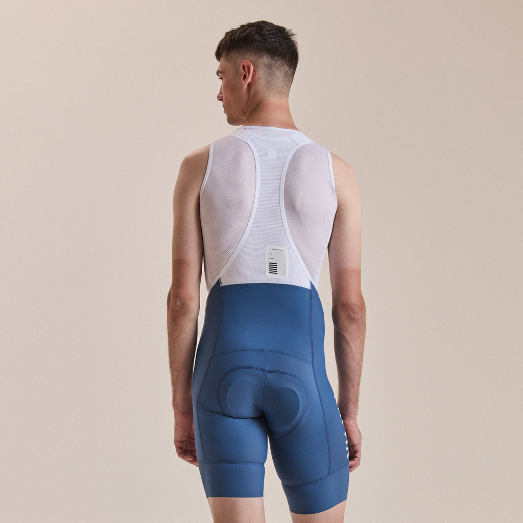 Men's Pro Team Training Bib Shorts II - Regular - Denim Blue/White