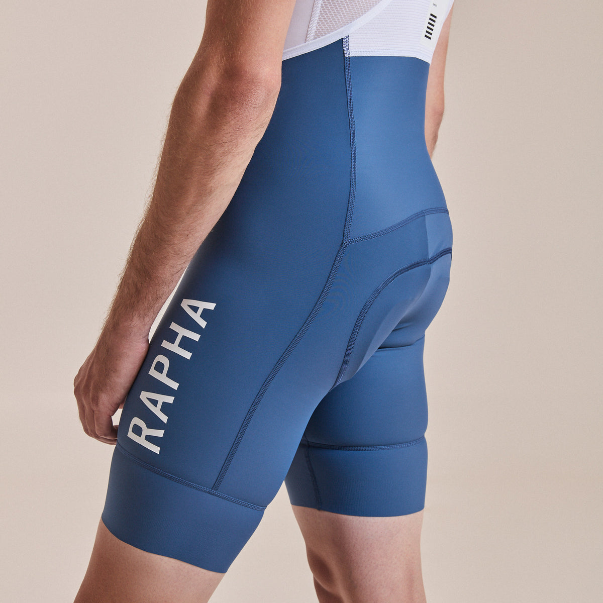 Men's Pro Team Training Bib Shorts II - Regular - Denim Blue/White