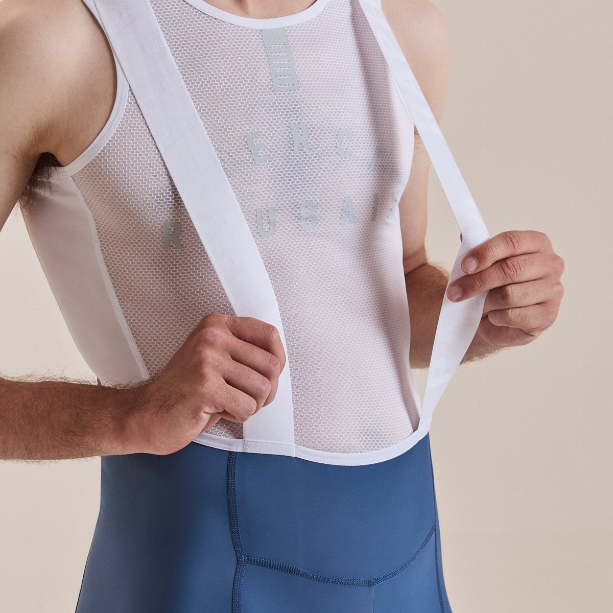 Men's Pro Team Training Bib Shorts II - Regular - Denim Blue/White