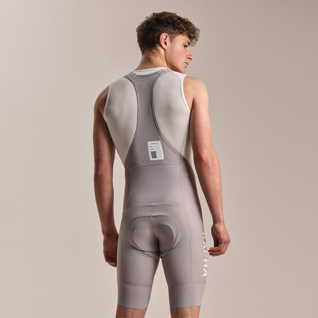 Men's Pro Team Training Bib Shorts II - Regular - Smoky Silver/Smoky Silver