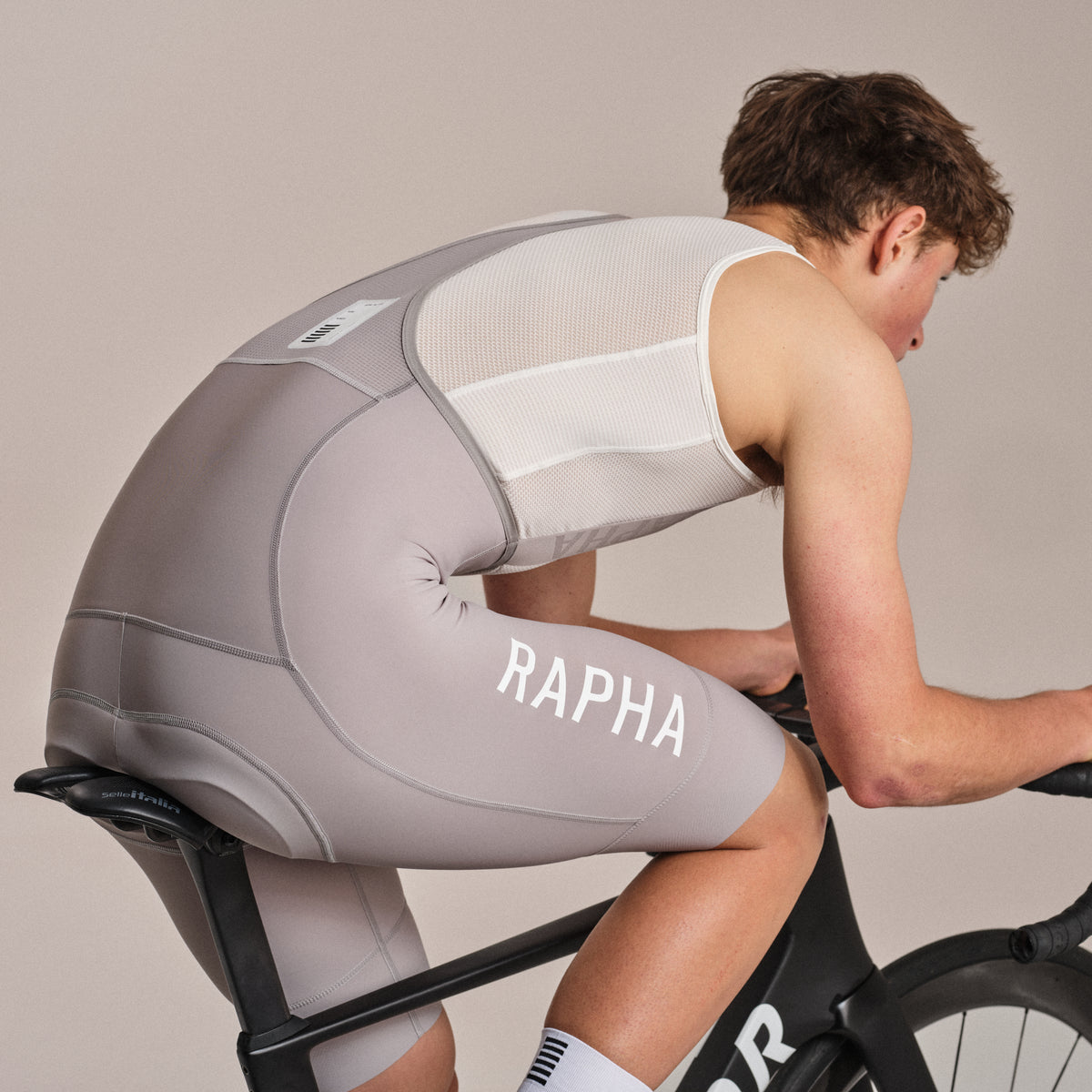 Men's Pro Team Training Bib Shorts II - Regular - Smoky Silver/Smoky Silver