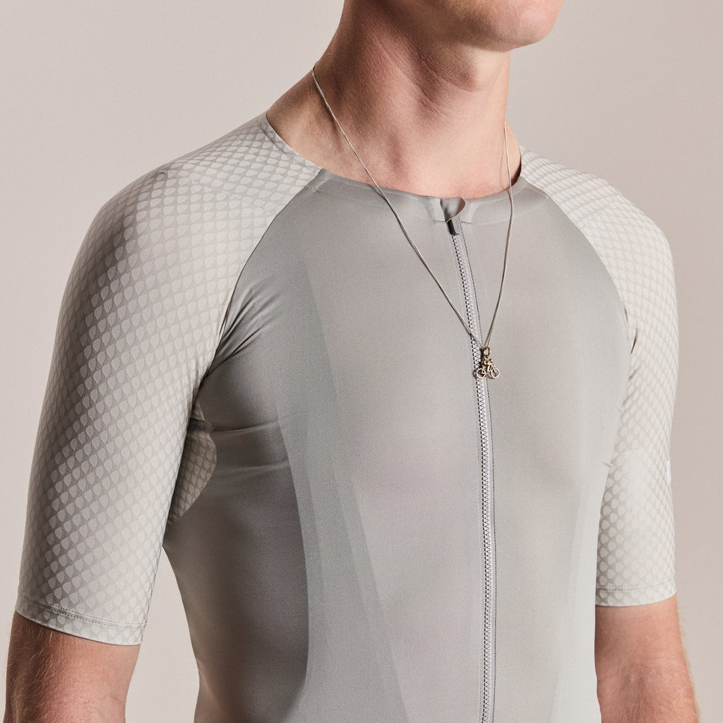 Men's Pro Team Aero Jersey IV - Smoky Silver/White