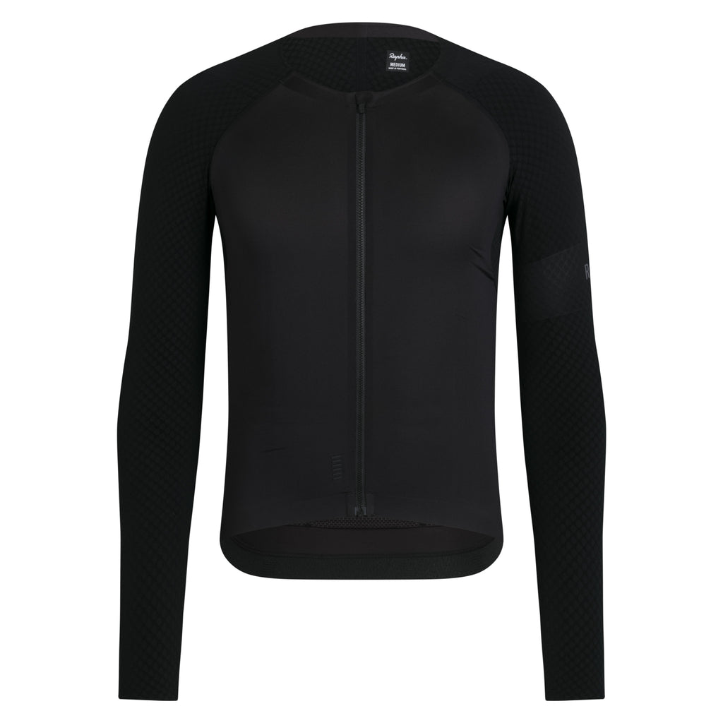 Men's Pro Team Long Sleeve Aero Jersey - Black/Black - Restock Coming Soon
