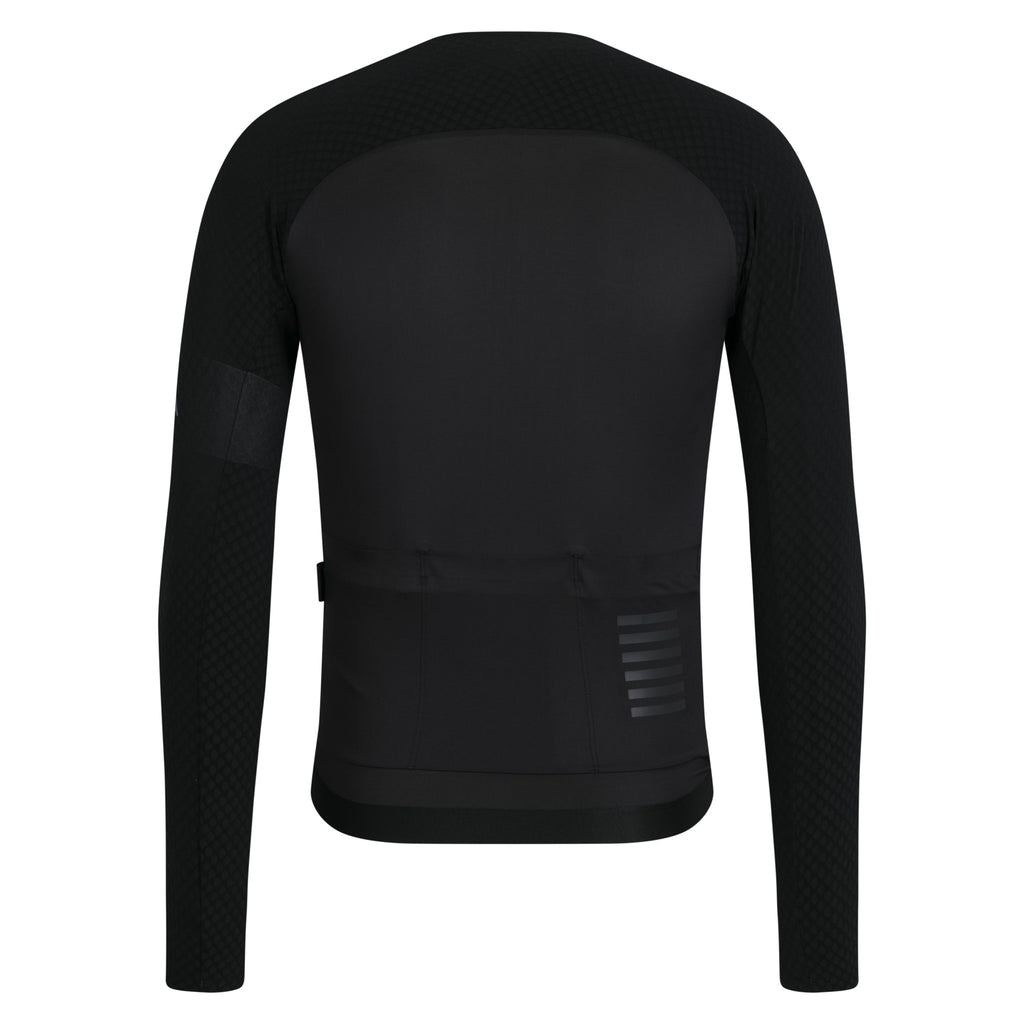 Men's Pro Team Long Sleeve Aero Jersey - Black/Black - Restock Coming Soon
