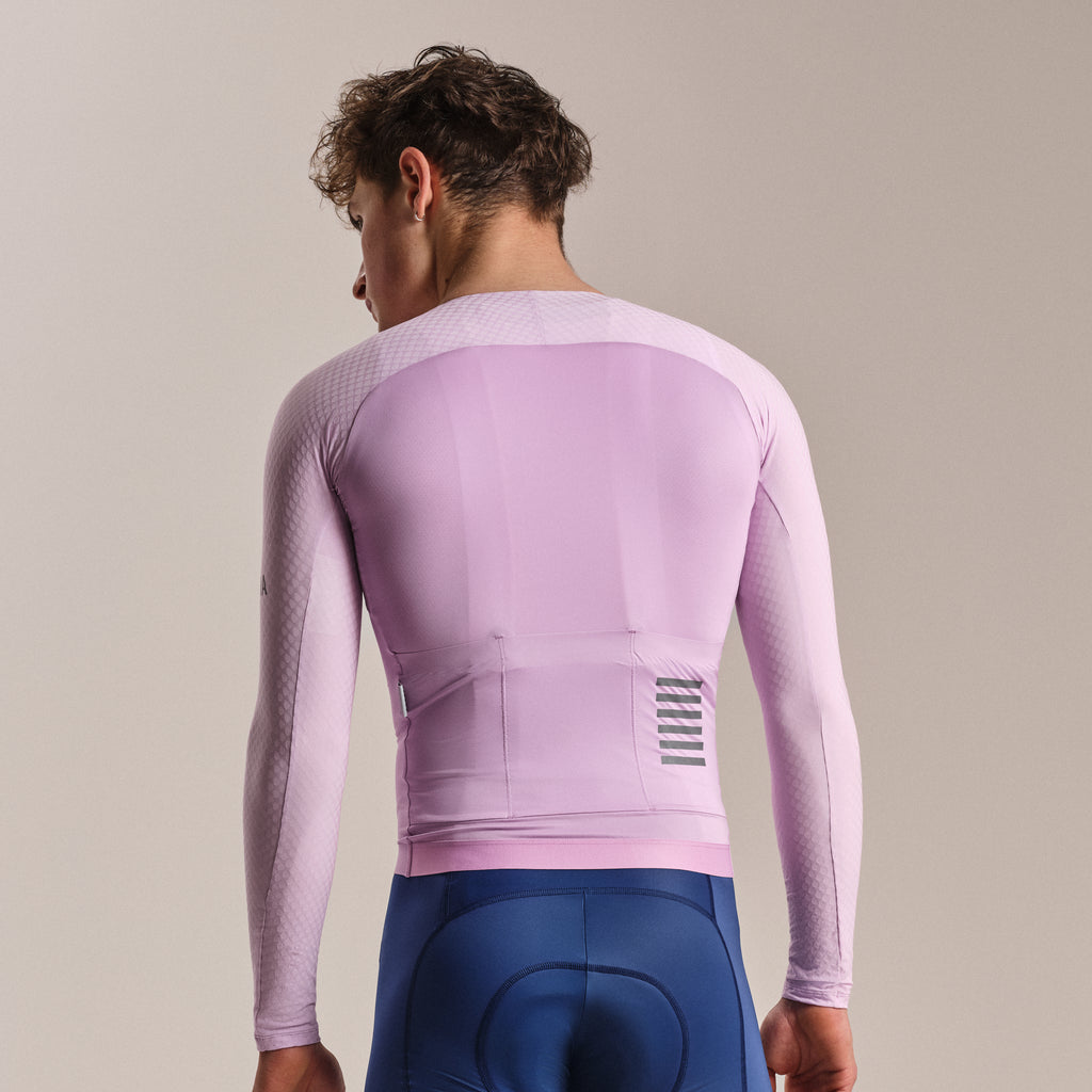 Men's Pro Team Long Sleeve Aero Jersey - Quartz/Silver