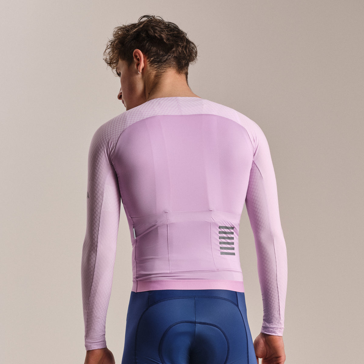 Men's Pro Team Long Sleeve Aero Jersey - Quartz/Silver
