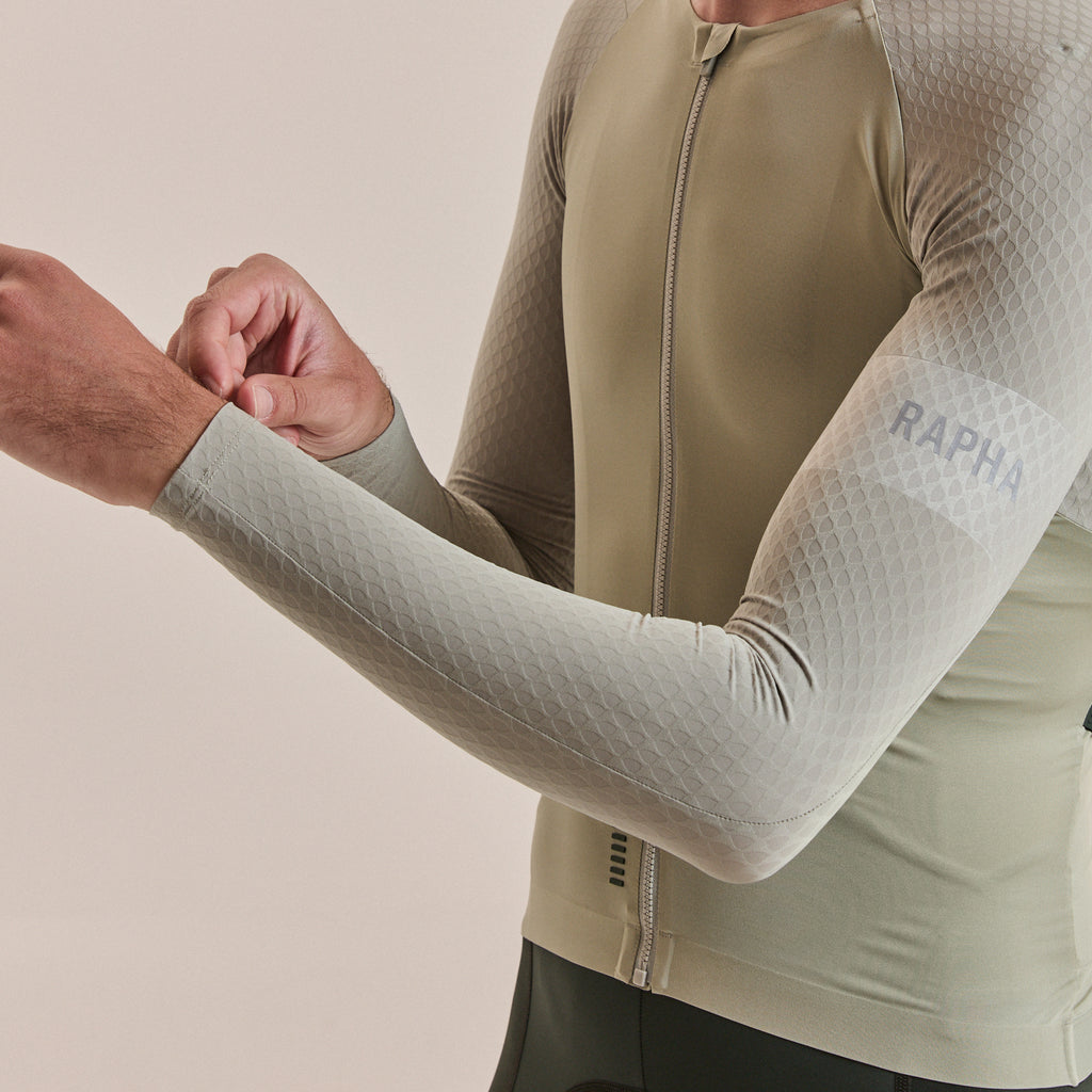 Men's Pro Team Long Sleeve Aero Jersey - Seagrass/Silver Reflective
