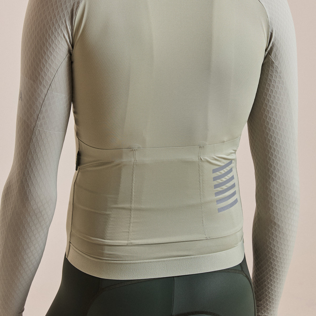 Men's Pro Team Long Sleeve Aero Jersey - Seagrass/Silver Reflective