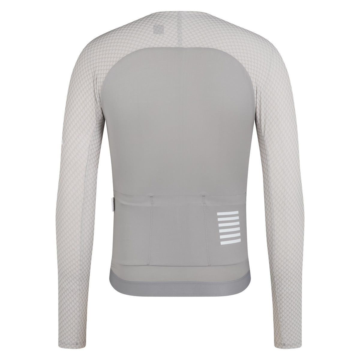 Men's Pro Team Long Sleeve Aero Jersey - Smoky Silver/White