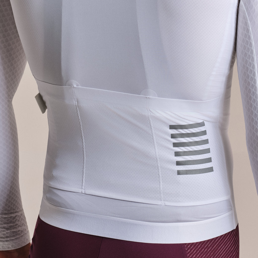 Men's Pro Team Long Sleeve Aero Jersey - White/White