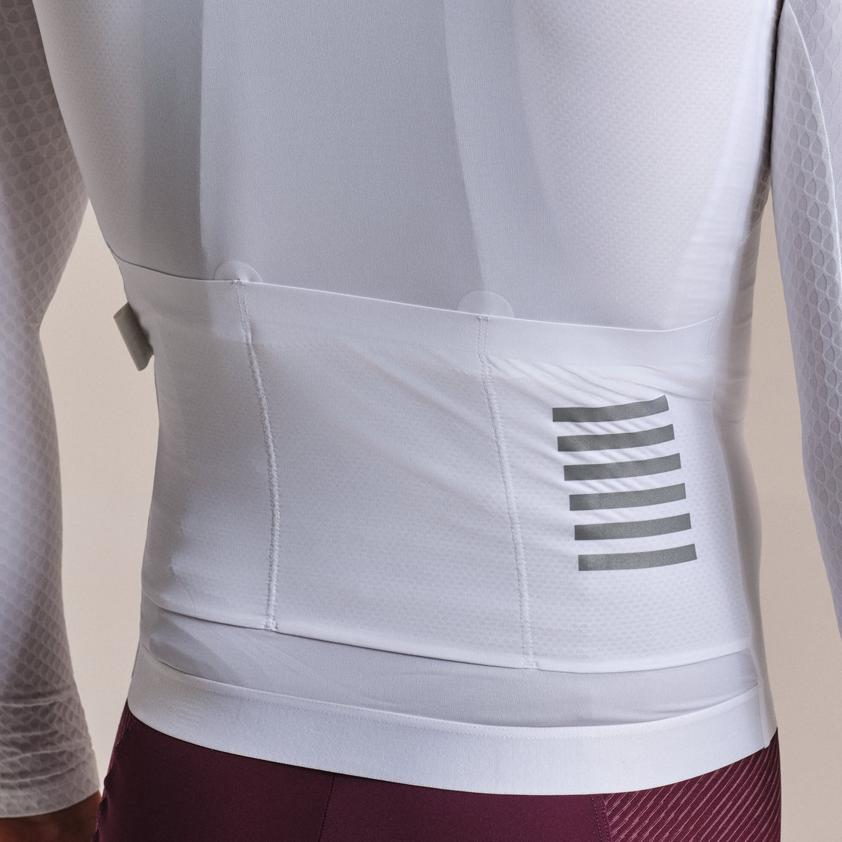Men's Pro Team Long Sleeve Aero Jersey - White/White
