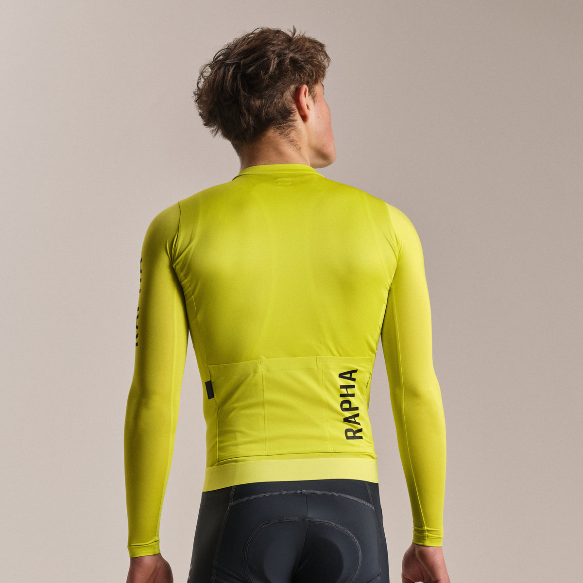 Men's Pro Team Long Sleeve Lightweight Jersey III - Chartreuse/Black