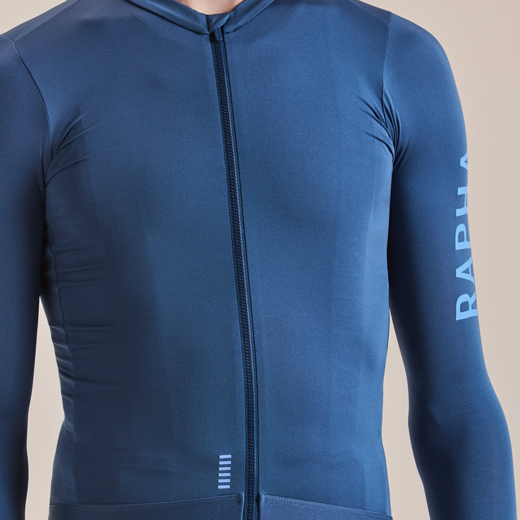 Men's Pro Team Long Sleeve Lightweight Jersey III - Denim Blue/Bluebell