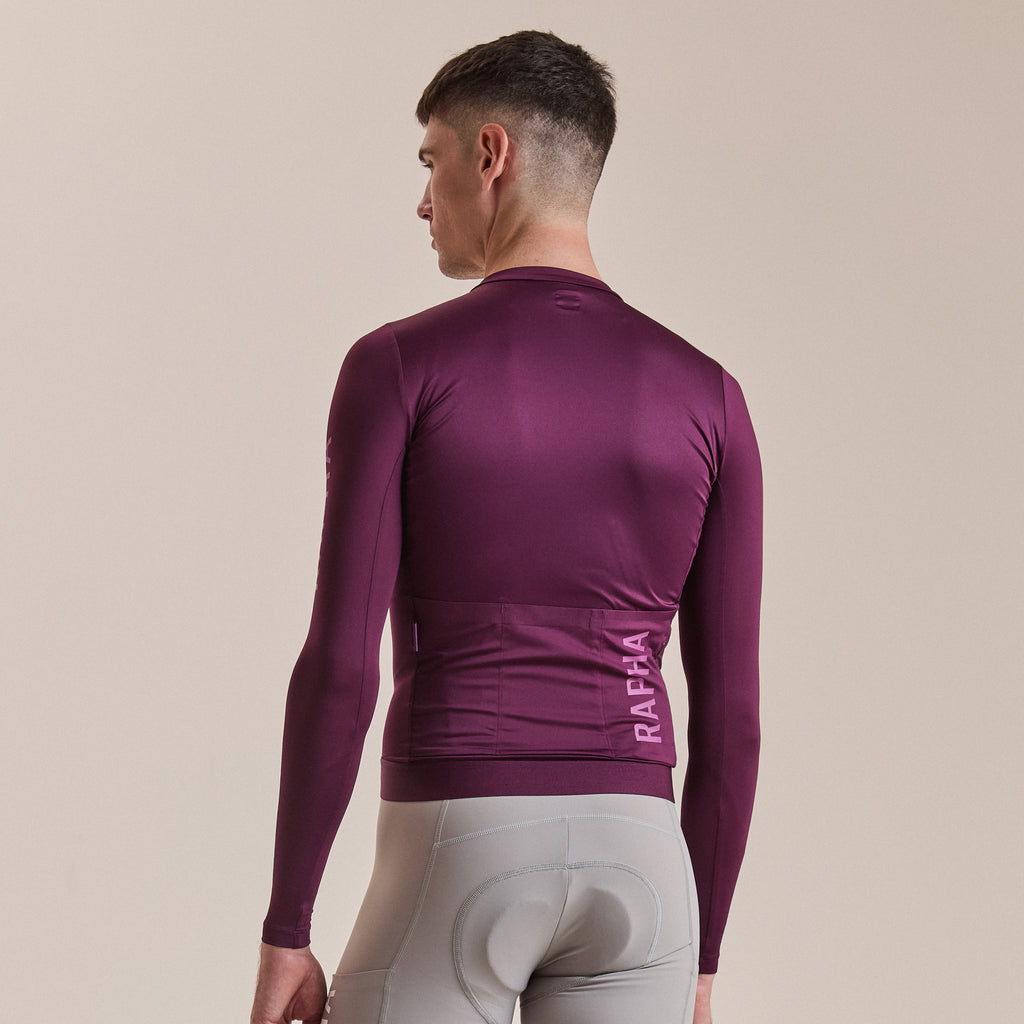 Men's Pro Team Long Sleeve Lightweight Jersey III - Plum/Deep Magenta