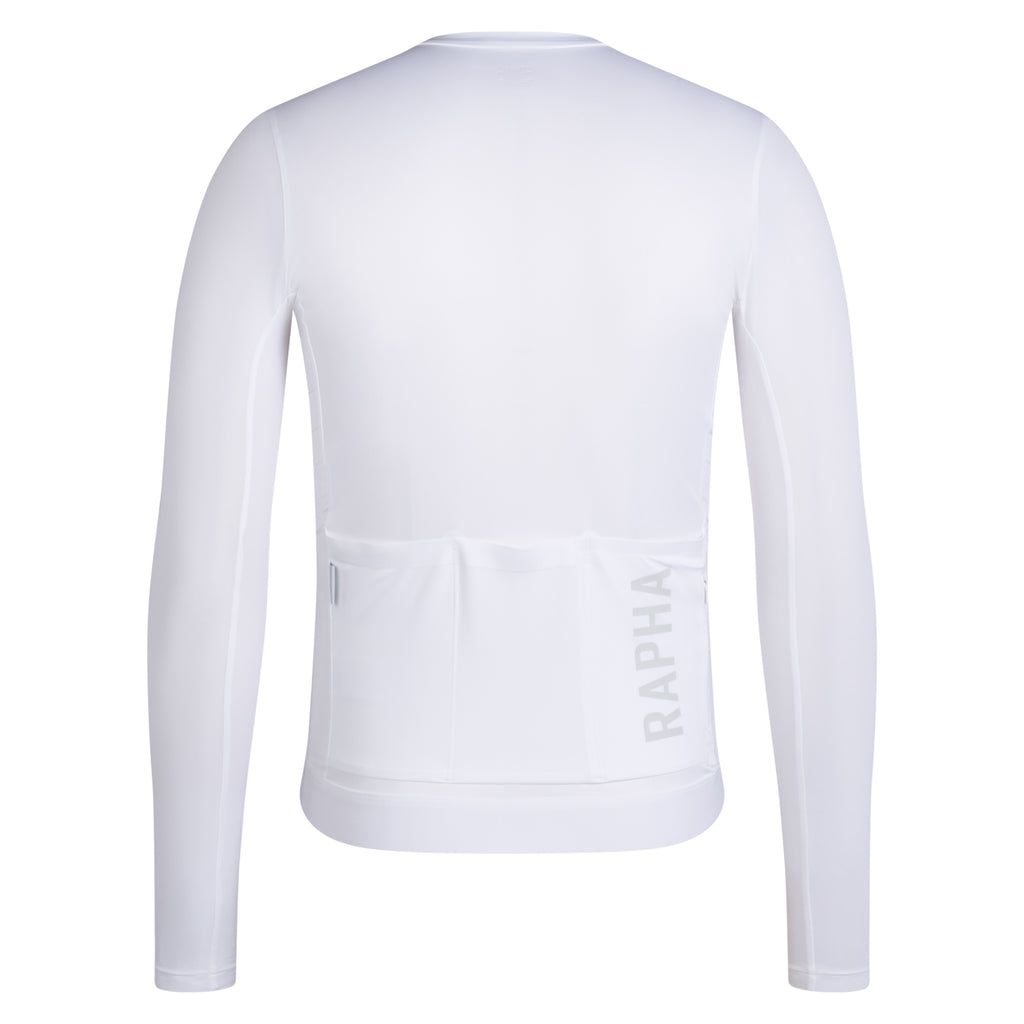 Men's Pro Team Long Sleeve Lightweight Jersey III - White/Silver