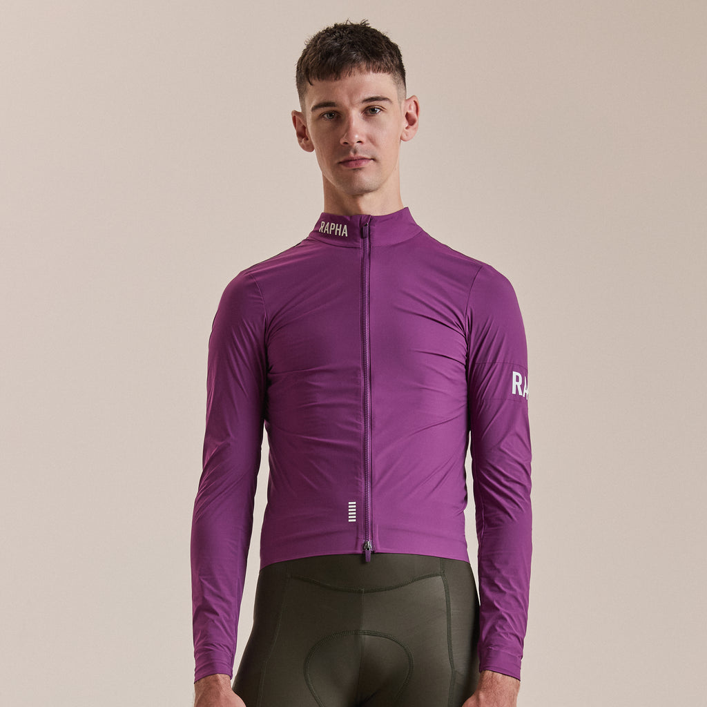Men's Pro Team Lightweight Wind Jacket II - Deep Magenta/White