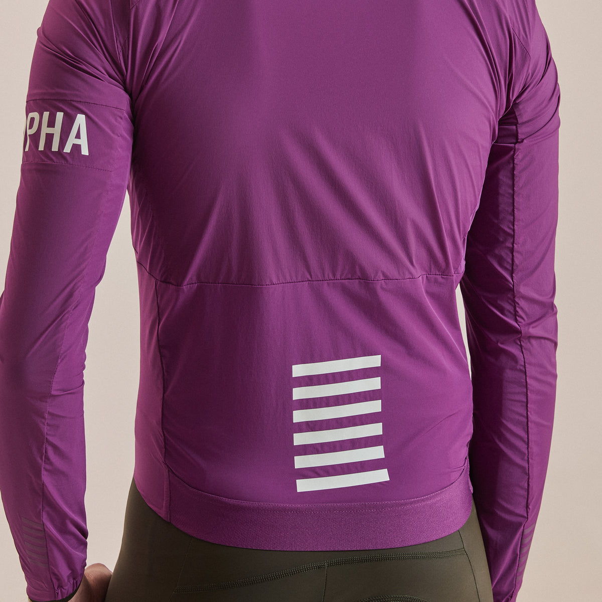 Men's Pro Team Lightweight Wind Jacket II - Deep Magenta/White