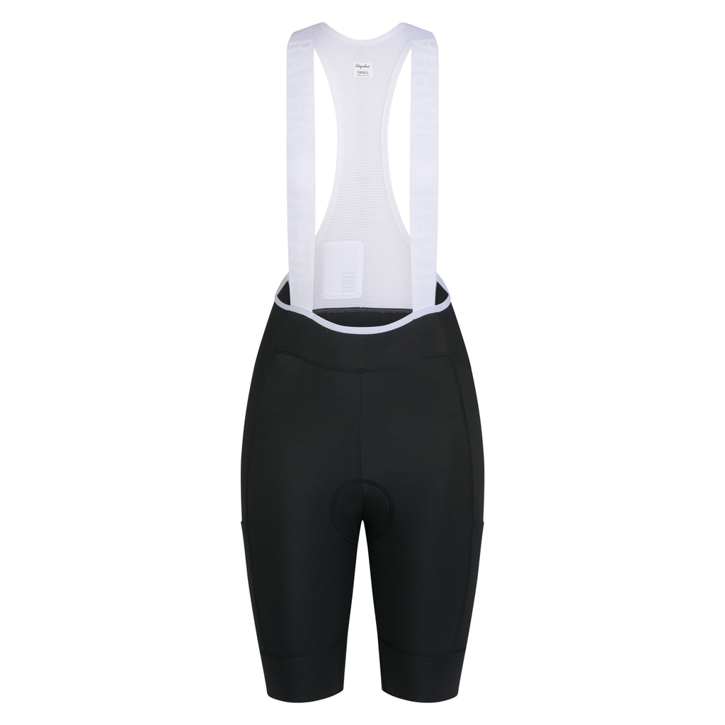 Women's Pro Team Cargo Bib Shorts - Regular - Black/White