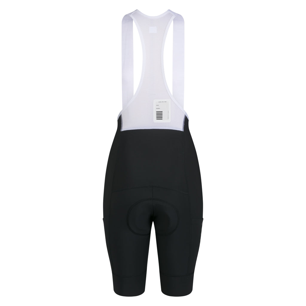 Women's Pro Team Cargo Bib Shorts - Regular - Black/White